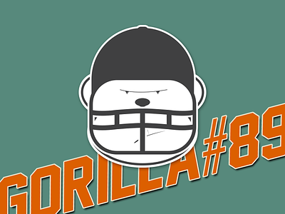 Gorilla cartoon design football gorilla helmet illustration mockup sport t shirt