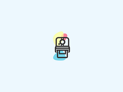 Polaroid in Offset Design colors design illustration logo minimal offset offset design outiline shape ui