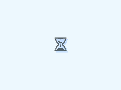 Hourglass icon in Offset Design colors data design hourglass icon illustration interface logo minimal offset offset design time trend ui