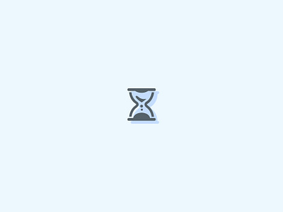 Hourglass icon in Offset Design