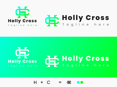 Holly Cross Letter Logo