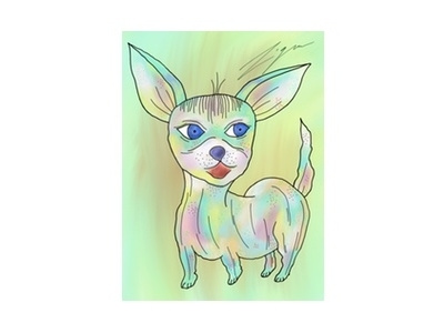 Rainbow Dog animal cartoon colourful dog fun illustration