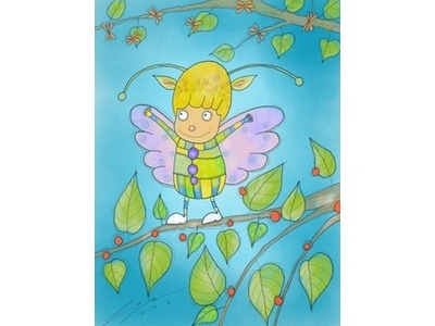 Different Butterfly butterfly cartoon colourful different for kids illustration leaves nature wings