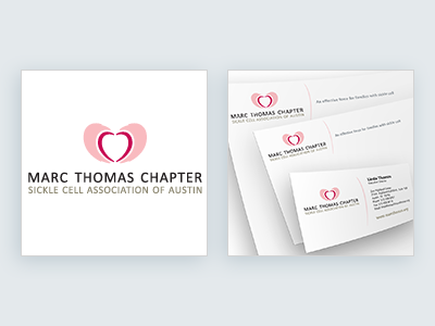 Marc Thomas Chapter branding contemporary heart identity logo medical stationery
