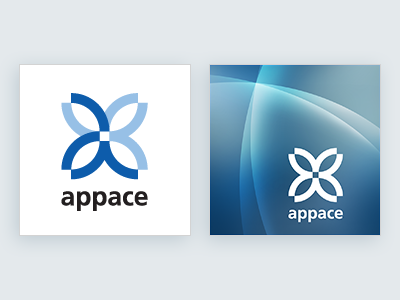 Appace branding identity logo propeller