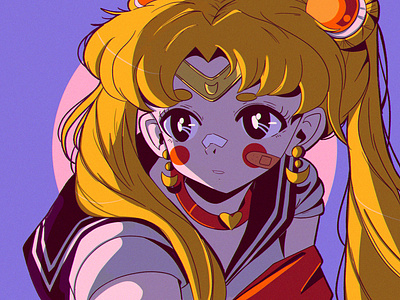Sailor Moon redraw challenge abstract anime illustration ipad pro poster sailormoonredraw