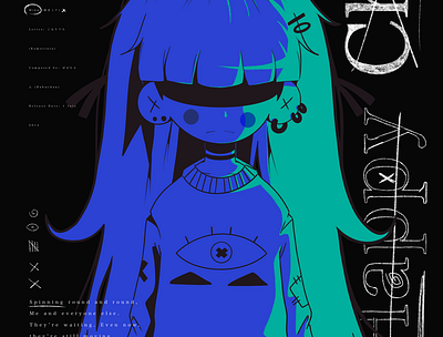 Happy Child abstract anime design illustration ipad pro poster texture
