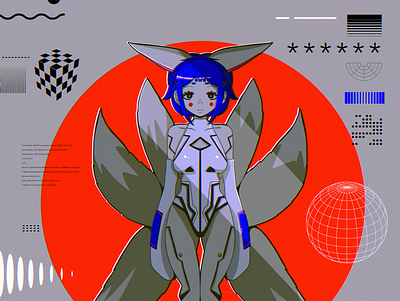 void abstract anime design illustration ipad pro poster texture