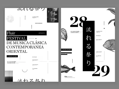 Contemporary classical music festival Poster branding classical festival flat grid layout music oriental poster vintage