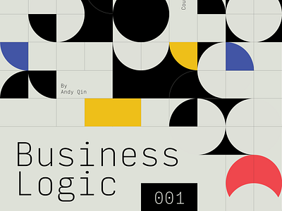 Business Logic Podcast abstract design illustration layout poster vector