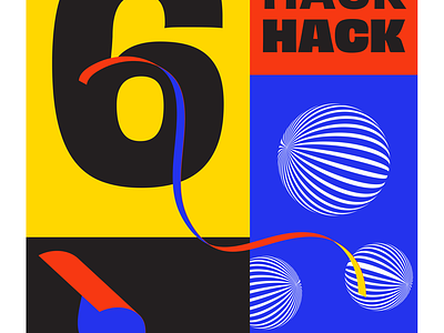 Hackathon poster v2 abstract branding design illustration layout logo poster typography