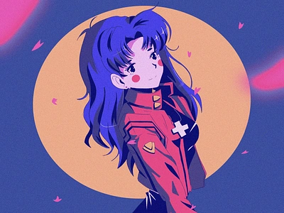 Misato Katsuragi anime eva evangelion illustration japan manga misato tokyo