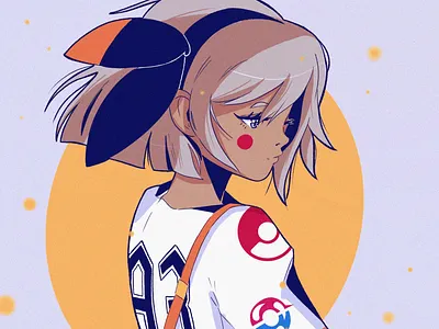 Bea anime bea illustration manga pokeball pokemon pokemonswordandshield poster