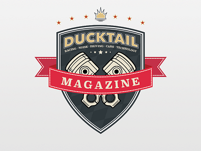 Ducktail Magazine cars heraldic logo shield