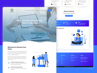 Website Design for Homeopathy Clinic | Creative Concept clinic creative homeopathy illustration mumbai website design website ui