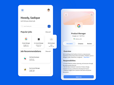 Job Search App UI | Creative Concept