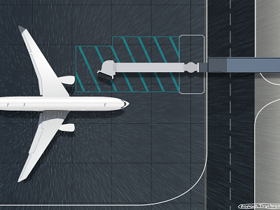 Arrival airport architecture discovering illustration lighting nature travel trystram