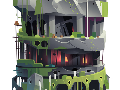 Levels_crop_03 adventure background big color exploration game giant illustration level set design tower trystram