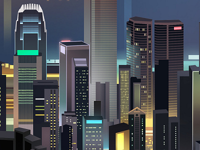 Hk Shade Crop 01 automotive city future game gat hong kong illustration light neon night trystram