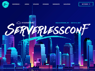 serverlessconf tokyo web affinity future hacker illustration light neon night process retro trystram tuto vector