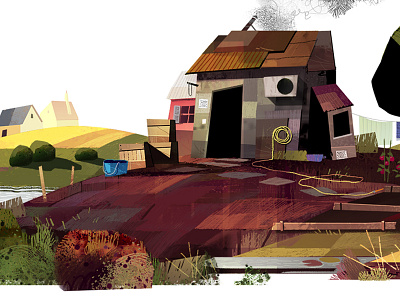 A Cabin children color country editorial exploration garden illustration light travel