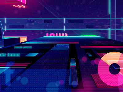 Mirage_01 city explore futur game illustration neon night retro video
