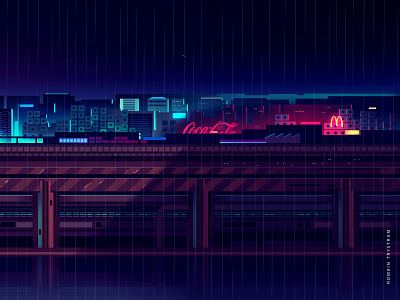 Mirage_series_21 animation architecture blade runner city cyberpunk futur illustration logo neon photoshop retro travel vector wallpaper