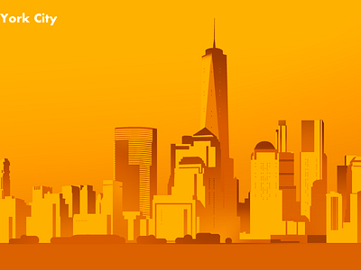 Yellow Nyc skyline art artist city color decoration digitalart drawing flat illustration illustrator lifestyle newyork newyorkcity nyc photoshop skyline style vector wallpaper yellow