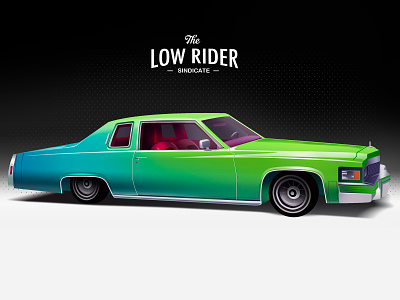 Low Rider 02 anime cadillac car cars color design gangsta green illustration light losangeles retro