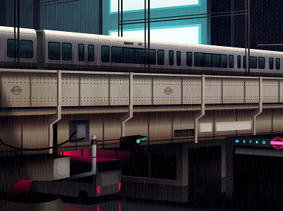 mirages n 3 006 akira city cyberpunk futur illustration neon neotokyo tokyo trystram