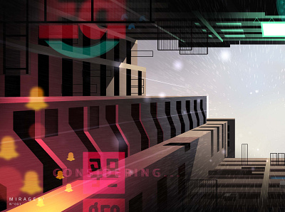 mirages n 3 019 city cyberpunk futur illustration neon neotokyo retro tokyo trystram