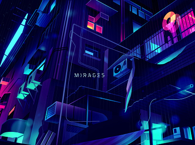 a_mirages 1_ trystram_02 city futur illustration neon retro trystram