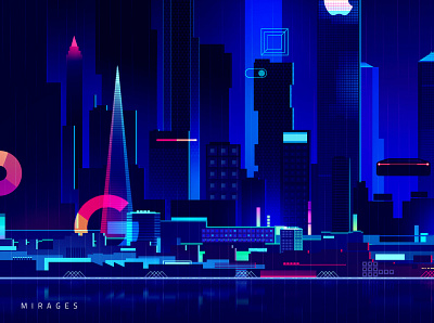 358a3665996821 5b06f6149d89c akira city cyberpunk futur gradient illustration neon neotokyo trystram