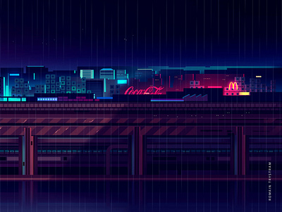 mirage_part1_021 akira city color cyberpunk illustration light neon trystram