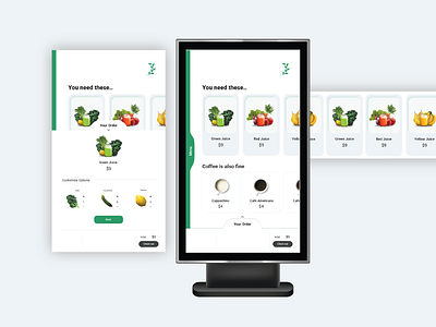 Kiosk UI Design greendesign greenjuice ui ui design uidesign uidesigner