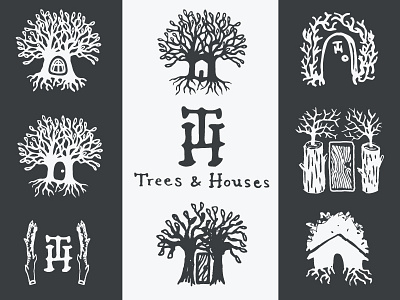 Trees & Houses houses roots trees