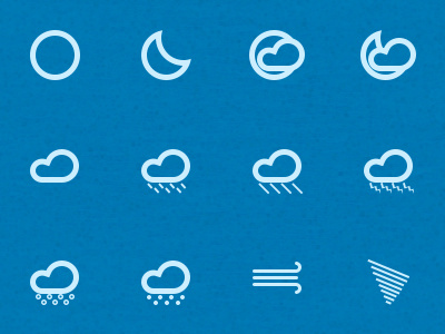 Weather Icons cloud icons moon rebound sun weather wind