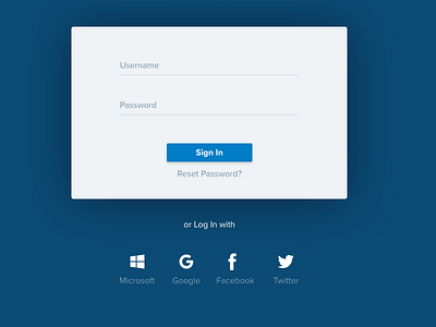 Simple Login Screen by Shawn Branstetter on Dribbble