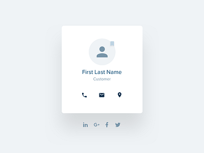 Profile Header bookmark card contact customer information dashboard head shot mute picture profile