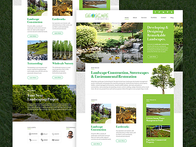 Landscape Company - Landing construction landing landscaping marketing nature redesign website