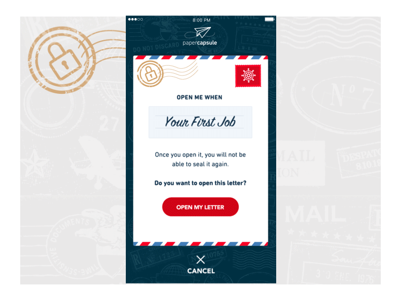Paper Capsule - Letter Opening animation app interaction letters mobile ui ux