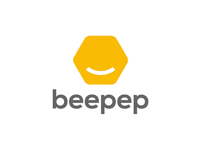 beepep bee branding creative flat icon idenity illustrator logo mark minimal modern simpe simple logo startup vecor yellow