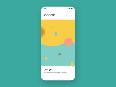 Travel App app beauty clean app dahab illustation ios iphone x minimal art mobile app mountains natural sun travel ui ux uidesign user interface design