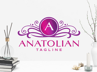 Anatolian - Elegant Logo beauty product boutique logo brand design brand identity branding cosmetic logo elegant font feminine logo flourishes label design logo design luxury brand luxury logo vintage logo