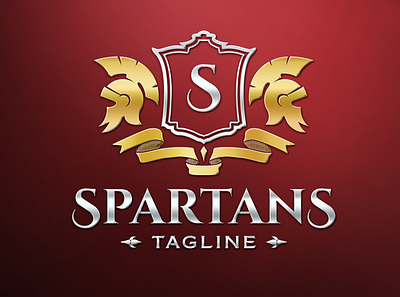 Spartan Helmet Logo brand design branding crest logo esport logo fitness logo gamer logo gym logo heraldry logo design luxury logo shield logo spartan logo streamer vintage logo