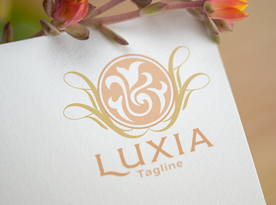 Luxia - Beauty Logo beauty logo boutique logo brand design brand identity branding cosmetic logo fashion brand feminine logo flower logo logo design luxury brand luxury logo salon logo spa logo