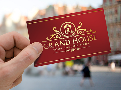 Grand House RealEstate Logo agency branding brand design brand identity branding brokers crest logo house logo logo design luxury brand luxury logo real estate logo realtor vintage logo