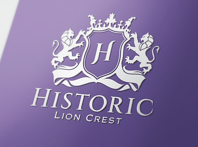 Lion Crest Logo Design boutique logo brand identity crest logo elegant logo heraldry lion logo logo design luxury brand luxury logo real estate logo shield logo vintage logo