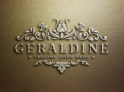 Geraldine - Beauty Logo beauty logo boutique logo brand design brand identity elegant logo fashion brand feminine logo floral design florist logo logo design luxury brand luxury logo salon logo vintage logo