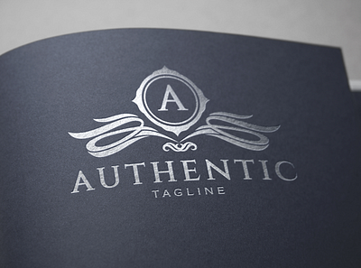 Authentic - Luxury Logo brand design brand identity branding crest logo elegant logo feminine logo heraldry logo design luxury logo monogram logo real estate logo vintage logo